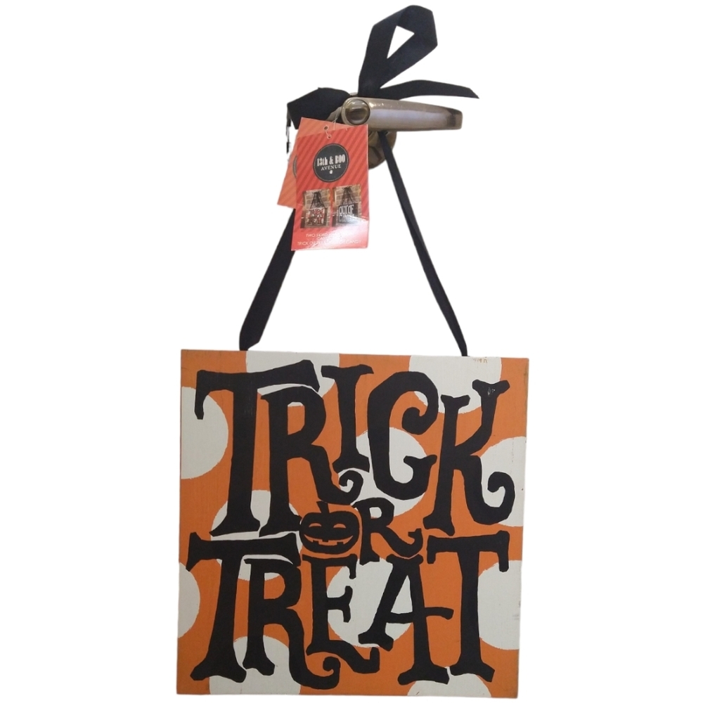 TWO SIDED HALLOWEEN CANDY SIGN